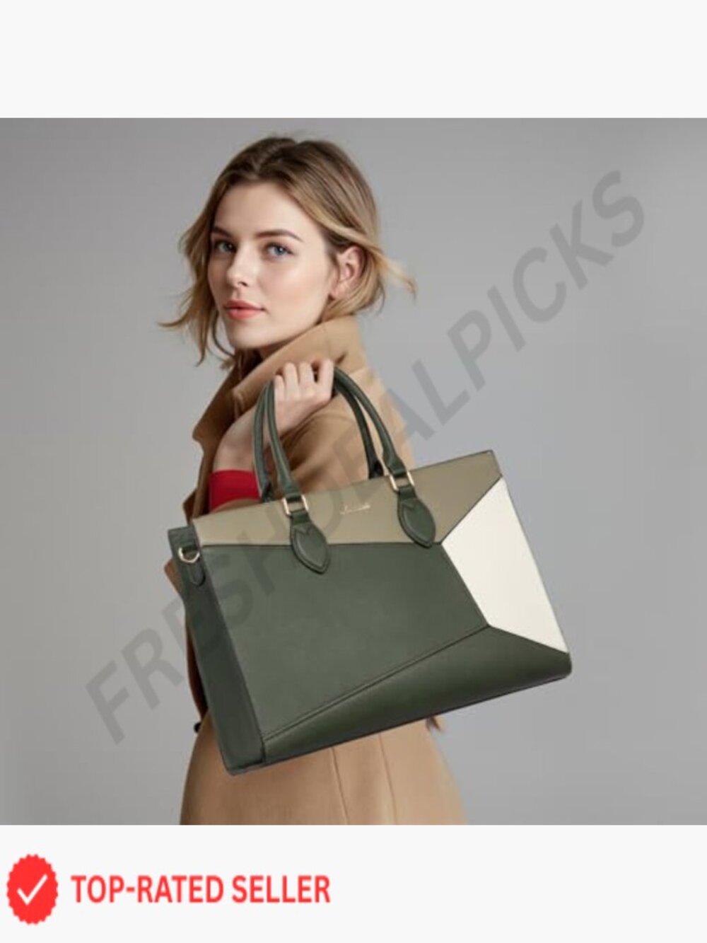 15.6" Laptop Tote Bag Waterproof Lightweight Professional Office Work Satchel - Picture 2 of 6